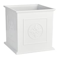 Providence White Bernalla Square Outdoor Planter, Large