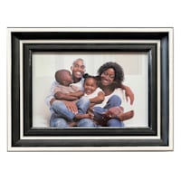 Black & White Tabletop Picture Frame, 4x6