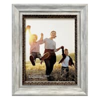 White Wash with Gold Inner Tabletop Picture Frame, 8x10