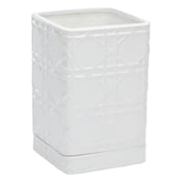 Providence Indoor Olivia White Glazed Planter, 4.5"