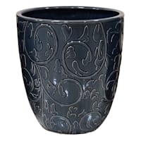 Bailey Green Ceramic Outdoor Planter, Large