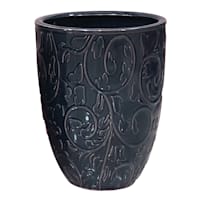 Bailey Green Ceramic Outdoor Planter, Small