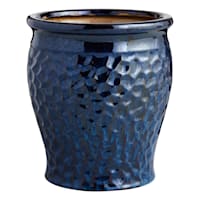 Ty Pennington Blue Fish Ceramic Outdoor Planter, Medium