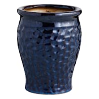 Ty Pennington Blue Fish Ceramic Outdoor Planter, Small