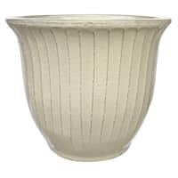 Providence Aurora White Fluted Outdoor Planter, Extra Large