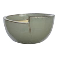 Crosby St. Grey Petal Low Bowl Outdoor Planter, Medium