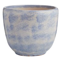 Ty Pennington Blue Moss Ceramic Cup Outdoor Planter, Medium
