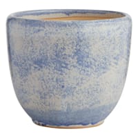 Ty Pennington Blue Moss Ceramic Cup Outdoor Planter, Small