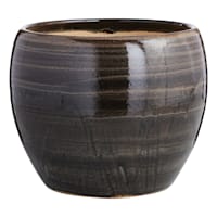 Found & Fable Black Foshan Ceramic Outdoor Planter, Large