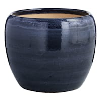 Found & Fable Blue Foshan Ceramic Outdoor Planter, Medium