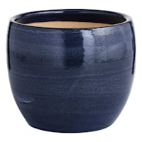 Found & Fable Blue Foshan Ceramic Outdoor Planter, Small