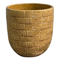 Honeybloom Honey Brown Rush Outdoor Planter, Small