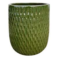 Honeybloom Green Sasha Ceramic Outdoor Planter, Large