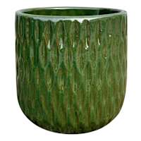 Honeybloom Green Sasha Ceramic Outdoor Planter, Small