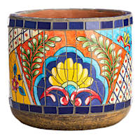 Madrid Mosaic Outdoor Planter, Medium