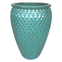 Halsey Green Ceramic Jar Outdoor Planter, Medium