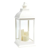Providence White LED Candle Outdoor Lantern, 25"