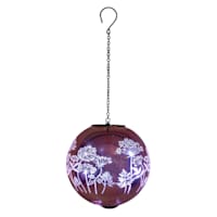 Pink Hanging Ball Outdoor Solar Lantern, 18"