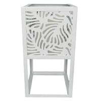 Found & Fable White Metal Outdoor LED Lantern, 10"