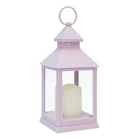 Lilac LED Outdoor Lantern With Timer, 10"
