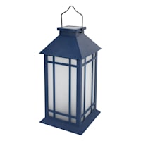 Blue Solar Outdoor Solar Lantern, 11"