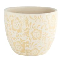 Honeybloom Indoor White Ceramic Helen Pot, 7"