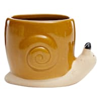 Honeybloom Indoor Brown Snail Planter, 2.8"