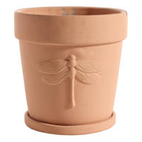 Honeybloom Indoor Terracotta Dragonfly Pot, Medium