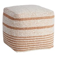Honeybloom Ryder Pouf, Tan