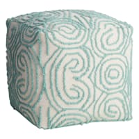 Found & Fable Zen Circle Pouf, Green
