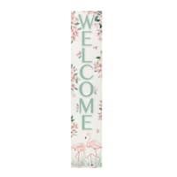 Providence Wooden Floral Welcome Leaner, 48"