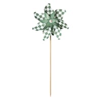 Honeybloom Green Check Whirligig, 41"