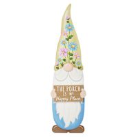 Gnome Outdoor Porch Leaner Sign, 36"