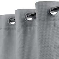 Stone Hookless Waffle Solid Shower Curtain, 74"