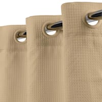 Natural Hookless Waffle Solid Shower Curtain, 74"