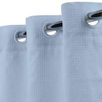 Skyway Hookless Waffle Solid Shower Curtain, 74"