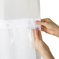 Clear Hookless Peva 4G Replacement Shower Curtain Liner, 70"