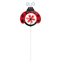 Ladybug With Windmill Yard Pick, 21"