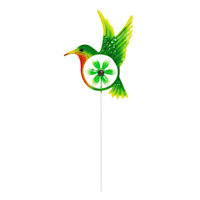 Hummingbird with Windmill Yard Pick, 21"