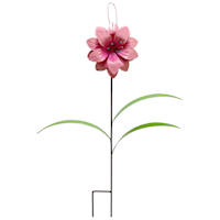 Pink Flower Yard Stake, 22"