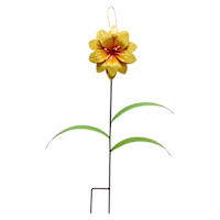Yellow Flower Yard Stake, 22"