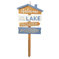 Welcome To The Lake House Wooden Yard Stake, 31"