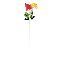 Mushroom Gnome Metal Yard Pick, 18"
