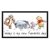 Framed Today Is My New Favorite Day Winnie The Pooh Wall Art, 18x10