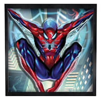Glass Framed Spiderman Print Wall Art, 16"