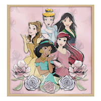 Glass Framed Disney Princess Print Wall Art, 16"
