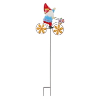Red Gnome Bike Yard Stake, 32"