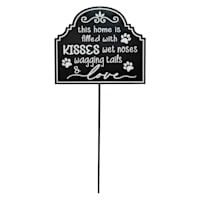 Pet Black Metal Yard Stake, 18"
