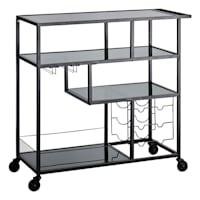 Crosby St. Brooklyn Metal Bar Cart, Black