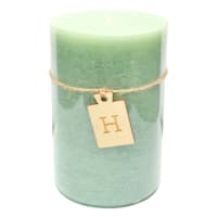 Honeybloom Green Unscented Rustic Pillar Candle, 4x6